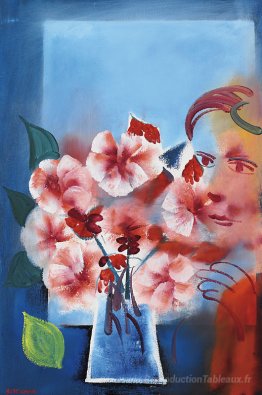 Fille aux fleurs