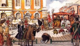 Promenade de l'impératrice Elizabeth dans les rues nobles de Sai