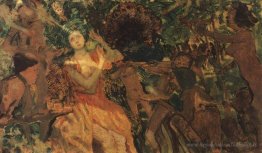 Ludmila dans le jardin de Tchernomors. Basé sur l'histoire du po