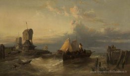 Dordrecht, Hollande. Bateaux de pêche
