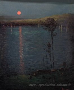 Lune sur le lac