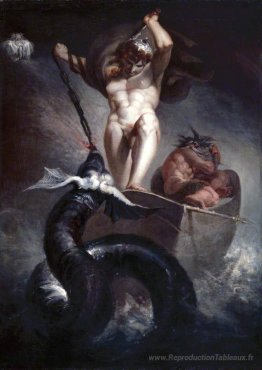 Thor bat le serpent Midgard