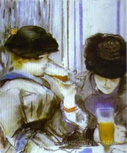 Deux femmes qui boivent des bocks