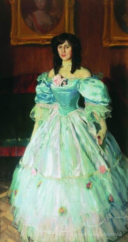 Portrait d'une femme en bleu (portrait P. Sudkovskaya)