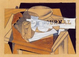Bol, verre et journal