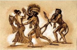 Études de costumes avec des figures mythologiques pour le ballet
