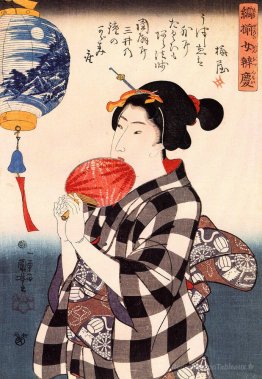 Femme avec fan