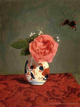 Le jardin rose et bleu m'oublient à moi dans un vase
