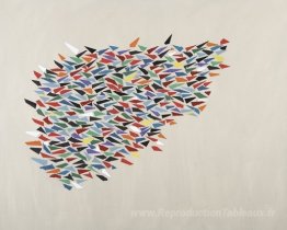 Formes de couleur sur le gris