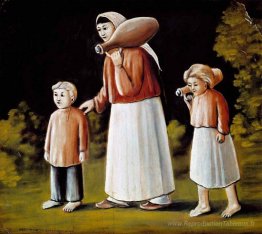 Femme géorgienne avec enfants