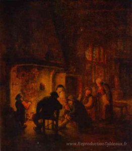 Une conversation à la cheminée