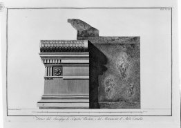 Côté du sarcophage de Scipio Barbato et du monument de Cornelia