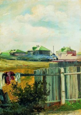 Paysage avec une clôture