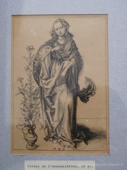 Gravure sur le cuivre de l'Annonciation
