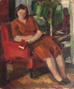 Jeune femme à l'intérieur