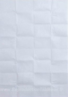Travail n ° 384 (une feuille de papier repliée et dépliée)