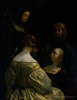 Femme à un miroir