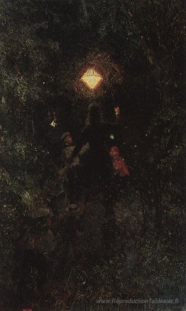 Marcher avec des lanternes