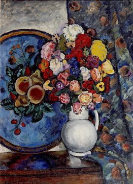 Nature morte. Fleurs dans un vase (avec plateau)