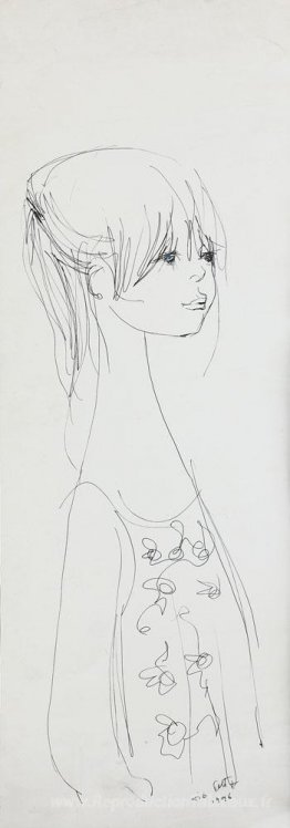 Fille aux yeux bleus