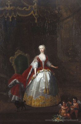 Portrait d'Augusta de Saxe Gotha