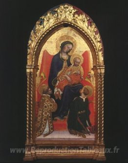 Gentile da Fabriano Madonna and Child, avec Sts. Lawrence