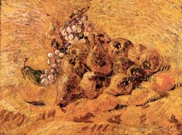 Nature morte avec des raisins, des poires et des citrons