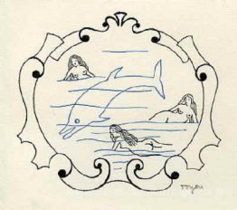 Un dauphin et trois nymfs