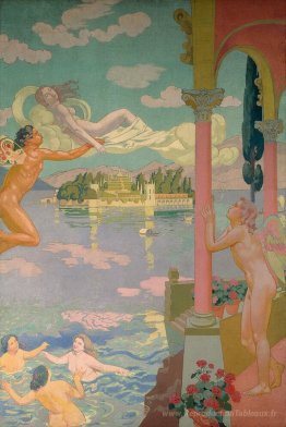 Panneau 2. Zephyr transportant la psyché vers l'île de délice