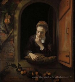 Fille à une fenêtre (également connue sous le nom de Daydreamer)