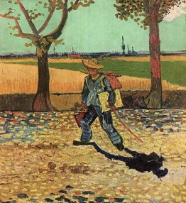 Selfportrait sur la route de Tarascon (le peintre sur le chemin