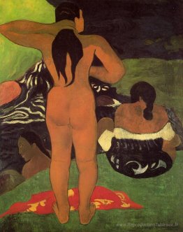 Femmes tahitiennes sur la plage