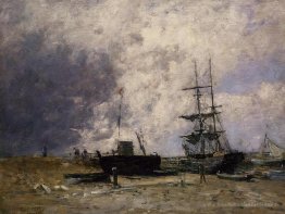Le littoral Trouville, marée basse