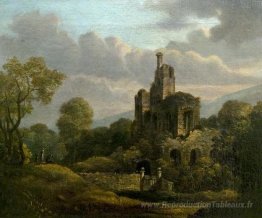Paysage avec un château en ruine
