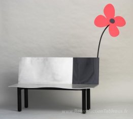Banc de fleurs