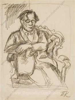 Croquis du portrait de l'écrivain Sukhotin