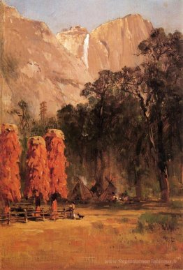 Acorn Granaries, par Piute Indian Camp à Yosemite