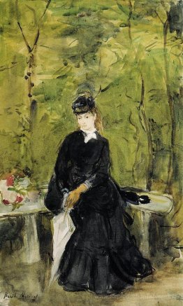 Jeune femme assise sur un banc
