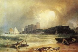Pembroke Caselt, sud du Pays de Galles, Thunder Storm s'approcha
