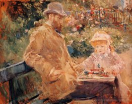 Eugene Manet avec sa fille à Bougival
