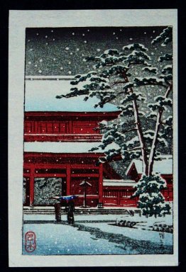Neige au temple Zoji