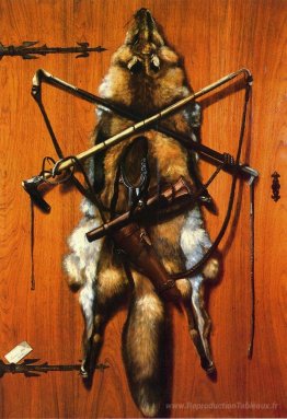Nature morte. Trophies de chasse - peau du renard roux