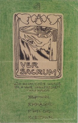 Carte postale à Carl Moll, ver sacrum