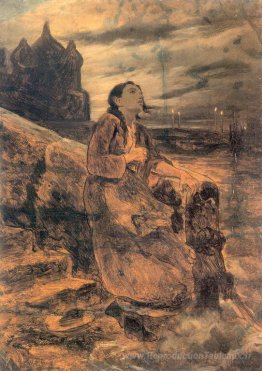 La fille, jetée dans l'eau