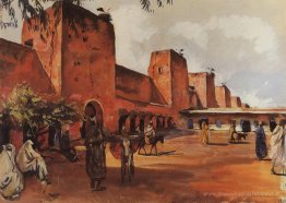 Marrakech. Les murs et les tours de la ville