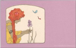 Filles avec des environs violets