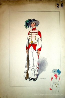 Conception de costumes pour un officier avec une arme à feu