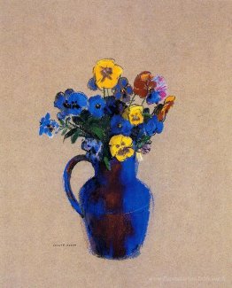 Vase de pansies de fleurs