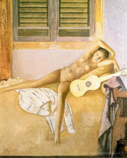 Nu avec une guitare
