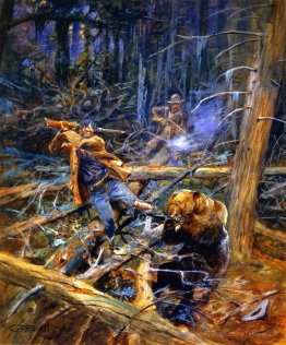 Un grizzly blessé